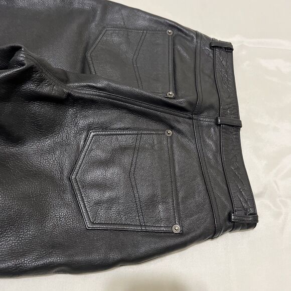 First Classic Full Leg Leather Gear Motorcycle Pants Womens 10 Actually 26”x30” - Picture 5 of 6